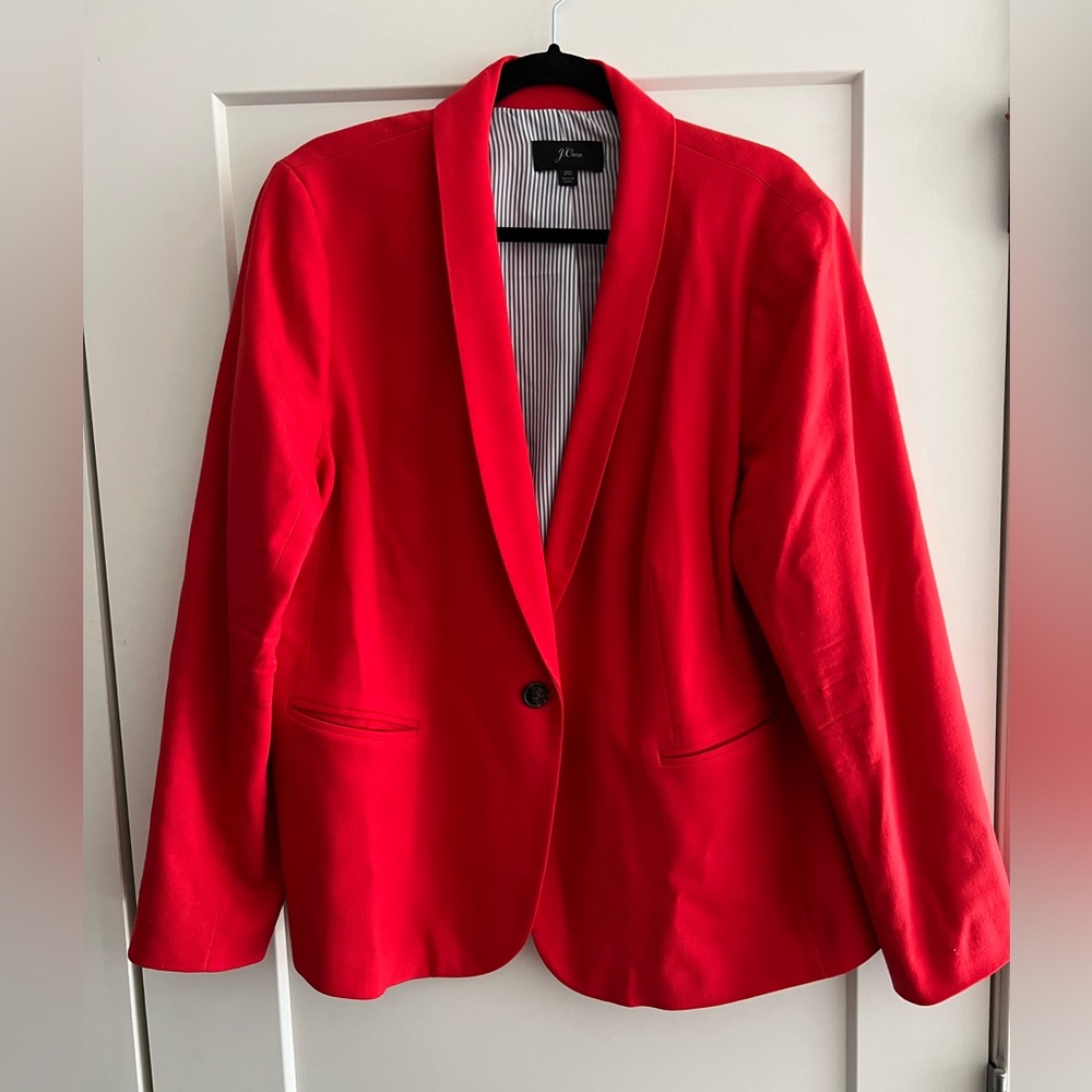 J. Crew Red Orange Blazer Jacket Size 20